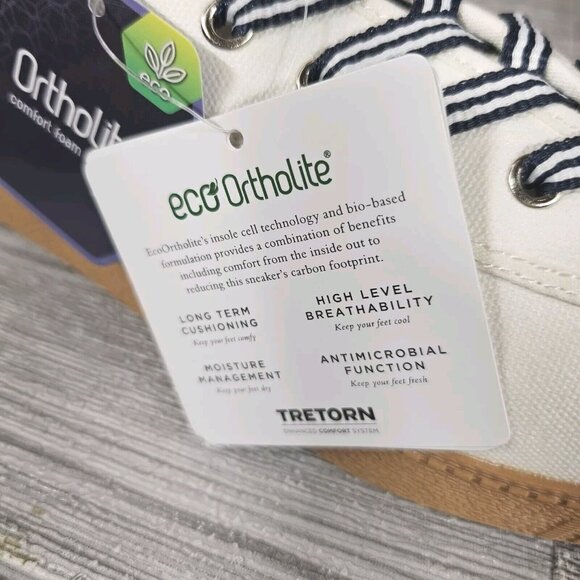 TRETORN Nyliteplus Canvas Sneakers Lace-up Casual Tennis Shoes - Women's Size 7 - Picture 9 of 16